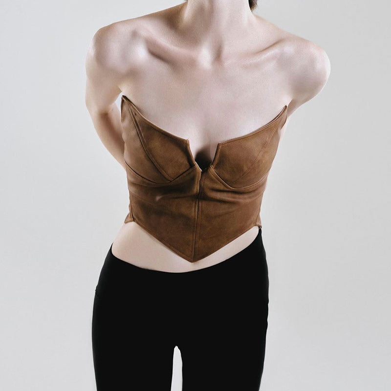 Off Shoulder Sleeveless Zipper Cardigan Casual