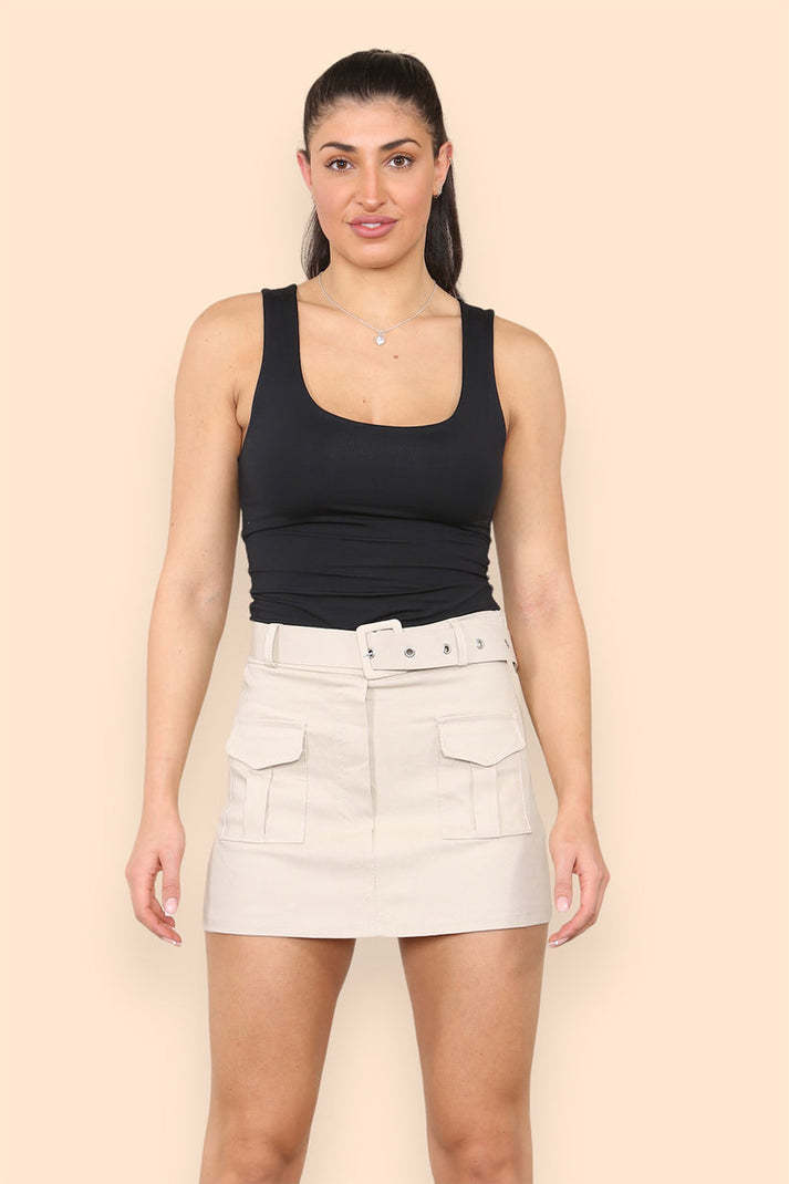 Belted Cargo Skirts