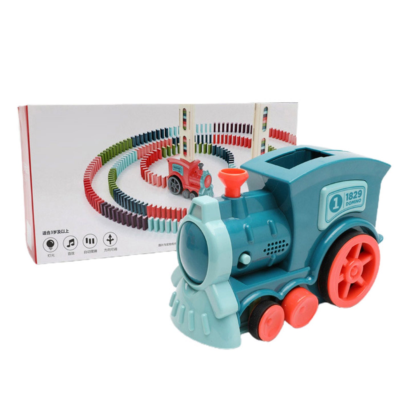 Domino Train Toys Car Puzzle Electric Building Blocks Train Toy
