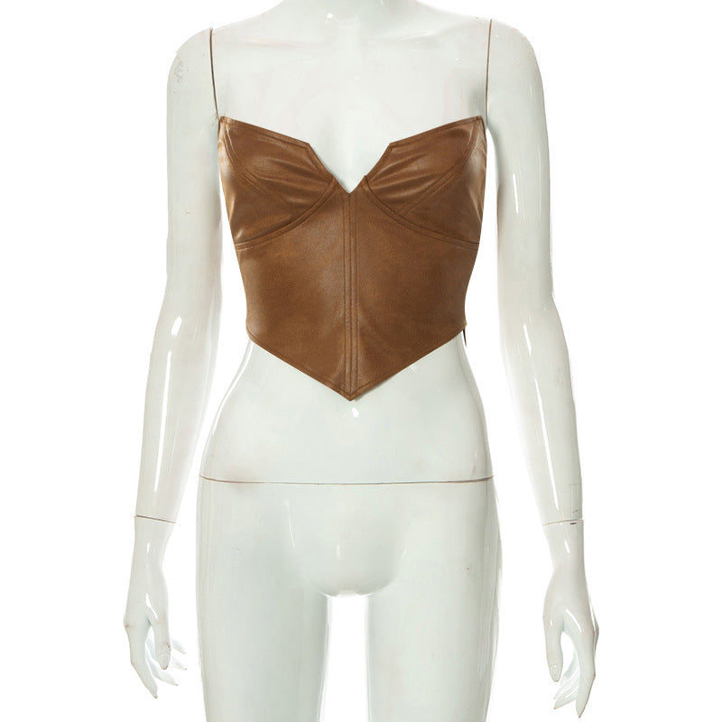 Off Shoulder Sleeveless Zipper Cardigan Casual