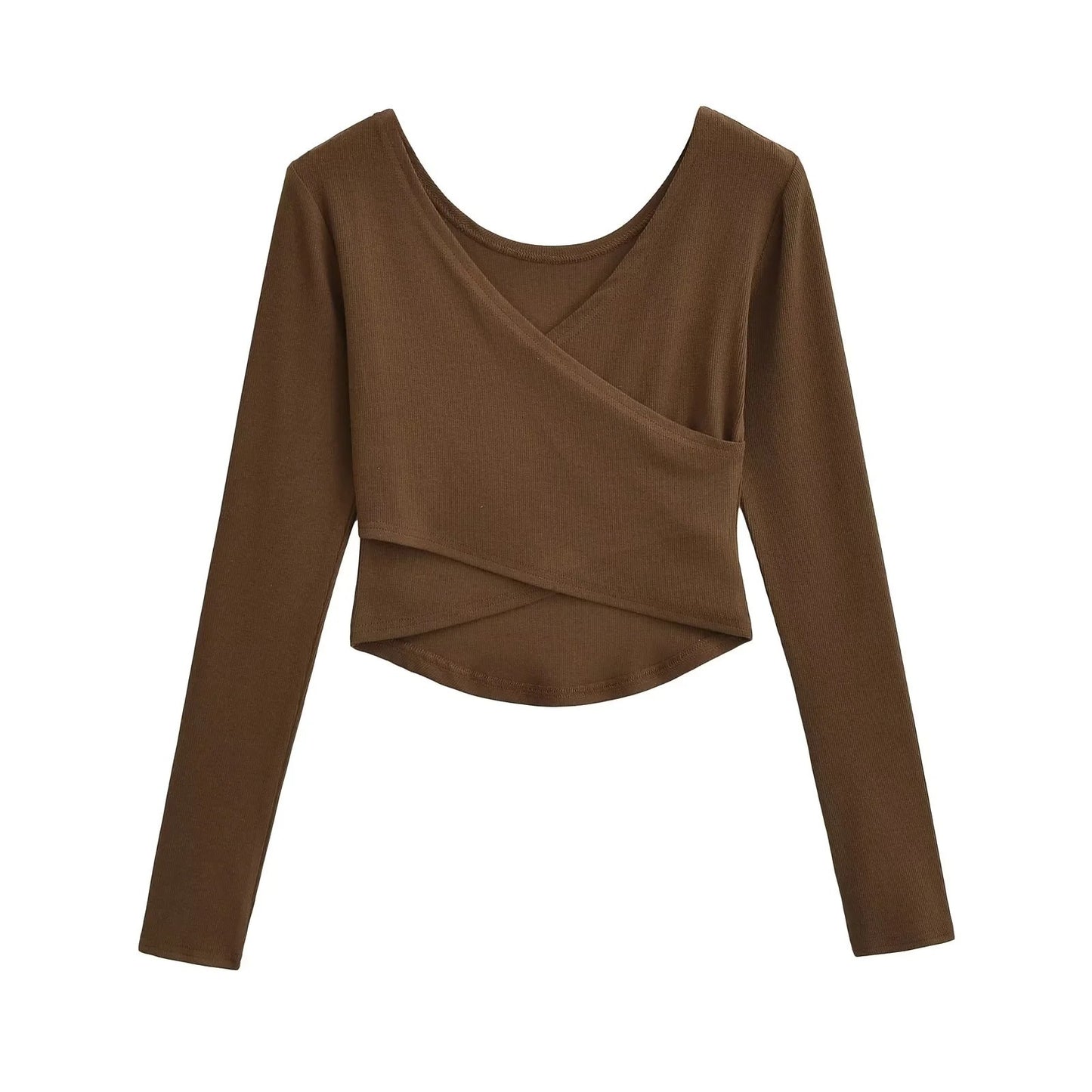 Cross V-neck Chest Long Sleeve