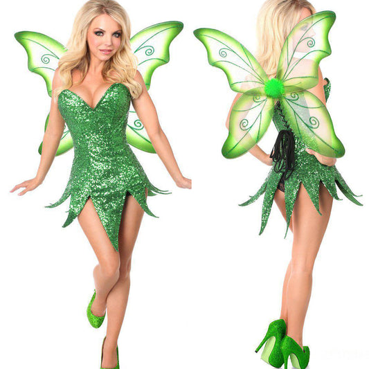 Christmas Cosplay Dress Fairy Wings